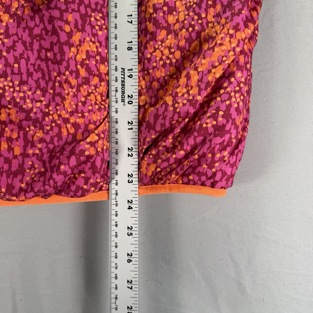 The North Face Puffer Jacket Youth Girls Large Pink Orange Reversible Hooded - Picture 11 of 12